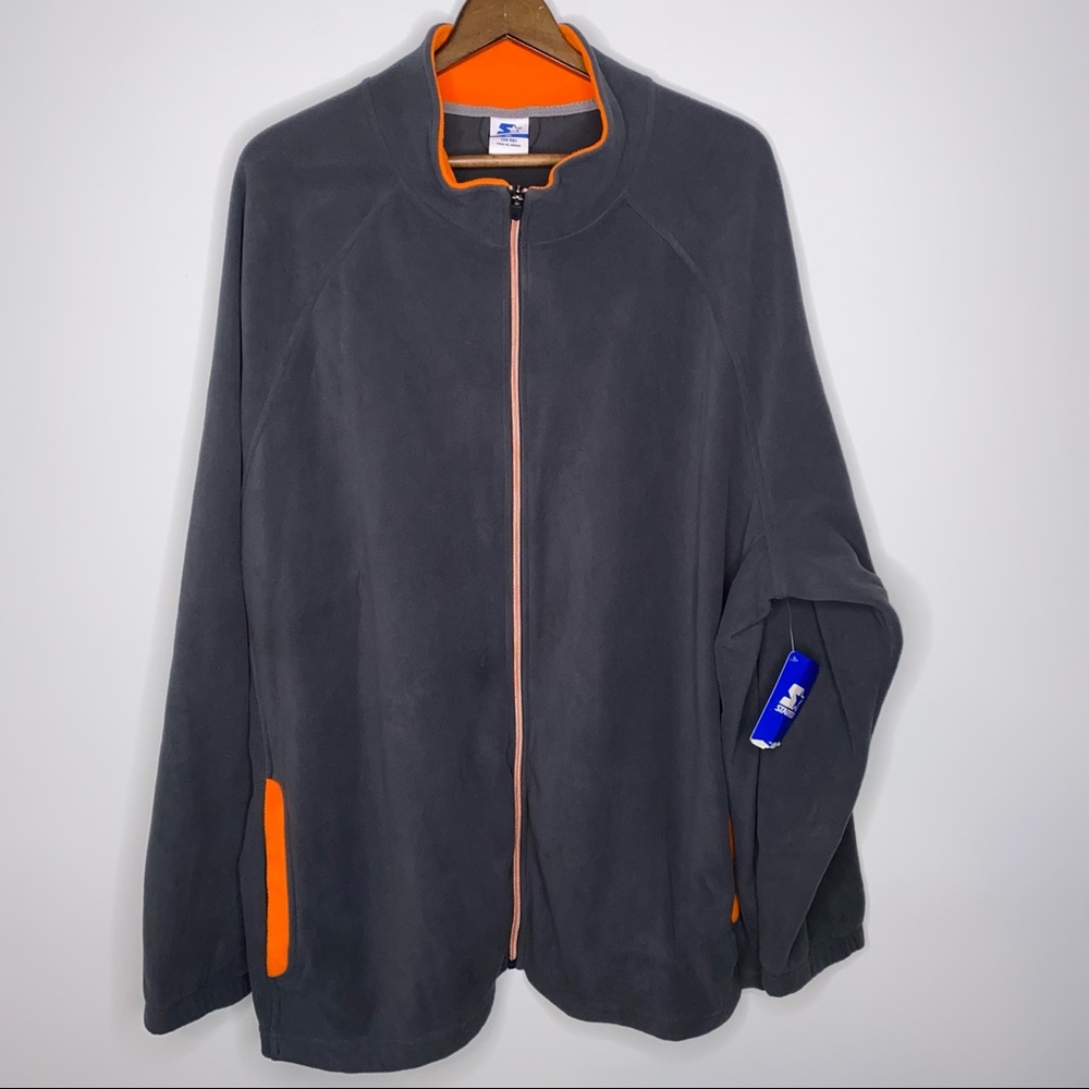 NWT STARTER 3XL GRAY FLEECE FULL ZIP JACKET - Picture 14 of 14